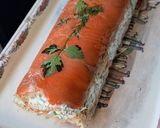 A picture of step 4 of Two-Salmon Loaf with Fresh Herb and Cucumber Sauce.