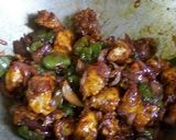 A picture of step 7 of Chilli paneer.