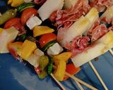 Foto del paso 4 de la receta Brochetas saladas de melón y mango