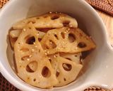 Hình bước làm 5 của món Củ sen kiểu kimpira mật ong