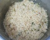 A picture of step 11 of Matar pulao.
