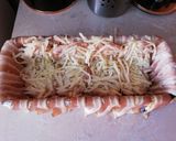 Csirkemájjal töltött baconbe göngyölt sertéskaraj recept fázis 2 fotója