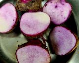 A picture of step 1 of Stir Fry Purple Yam - Purple Kand Vrat Sabzi.