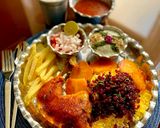عکس مرحله 1 از دستور زرشک پلو با مرغ مجلسی