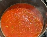 A picture of step 7 of Sausages with roasted vegetables in a tomato sauce.