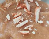 A picture of step 7 of Atta ka halwa.