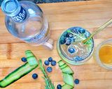 A picture of step 7 of Gin with blueberry & cucumber syrup cocktail.