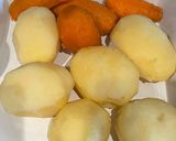 A picture of step 2 of Baked Sweet potato and White Potato Mashed:.