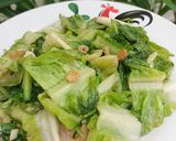 Foto langkah ke 3 dari resep Tumis Selada Romaine Ebi.