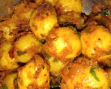 A picture of step 3 of Spicy baby potatoes.