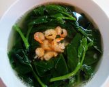 Hình bước làm 1 của món Canh mồng tơi nấu tôm khô
