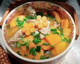 Hình bước làm 3 của món Canh bí đỏ nấu xương heo
