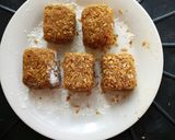 A picture of step 6 of Plantain lamingtons.