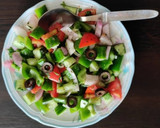 A picture of step 3 of Simple Cucumber Salad.