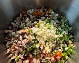 A picture of step 5 of My husband’s favorite Chicken Jook 닭죽.