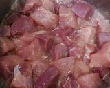 A picture of step 1 of Sweet and Sour Pork.