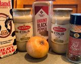 A picture of step 1 of Crockpot Alfredo Italian Meatballs.