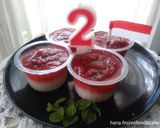 Foto langkah ke 6 dari resep Puding sutra saus stroberi.