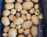 Hassleback garlic new potatoes recipe step 1 photo