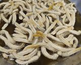 A picture of step 3 of Champakali gathiya.