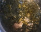 A picture of step 1 of Southern Greens.