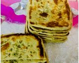 A picture of step 4 of #Honey Paranthas.