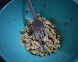 A picture of step 1 of Tempeh and Anchovy Burger.