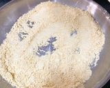 A picture of step 1 of Ghee Mysore Pak.