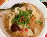 Hình bước làm 5 của món Hoành Thánh Thịt bằm