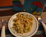 A picture of step 9 of Whole wheat pasta with white sauce.