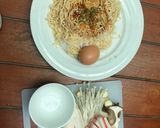 รูปขั้นตอนการทำที่ 2 ของ ข้าวผัดมาม่าไก่เผ็ดเกาหลีแห้ง