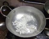 A picture of step 1 of Sabudane ki kheer.