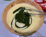 Foto langkah ke 5 dari resep Brownies Matcha Basque Burnt Cheesecake.