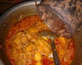 A picture of step 4 of Aloo chicken.