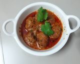 A picture of step 3 of Kashmiri dum aloo.