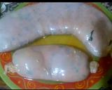 A picture of step 3 of Large intestine stuffed with semolina, minced meat, quail egg😛.