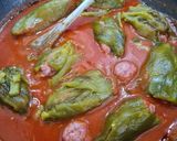 Une image de l'étape 6 de Dolma felfel / poivrons farcis 🫑 à la viande hachée en sauce tomate 🍅.
