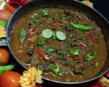 A picture of step 7 of Katakut mutton masala.