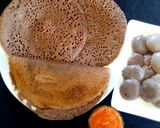 A picture of step 7 of Sprouted ragi flour crispy dosa, soft and spongy dosa, idly.