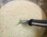 A picture of step 1 of Dimer jhal pitha (spicy fried poached egg).