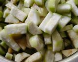 A picture of step 2 of Snake Gourd sabji.