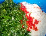 A picture of step 7 of Dambu shinkafa with veg.sauce.