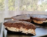 Foto langkah ke 5 dari resep Chocolate Mousse Cheese Cake (unbaked & tanpa gelatin).