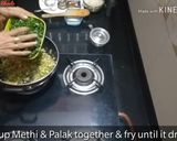 A picture of step 2 of Veg cutlets with methi and palak.