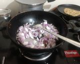 A picture of step 1 of Mater paneer(shruti 's style😉).