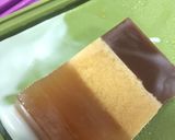 Foto langkah ke 5 dari resep Pudding Lapis Gula Jawa Coklat.