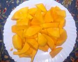 A picture of step 1 of Mango juice.