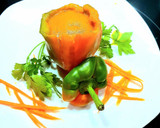 Foto del paso 5 de la receta: 🍀Pimiento relleno de crema de zanahoria y menta🍀