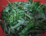 Foto langkah ke 1 dari resep Tumis bunga pepaya kangkung.