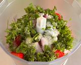 A picture of step 4 of Strawberry Salsa.